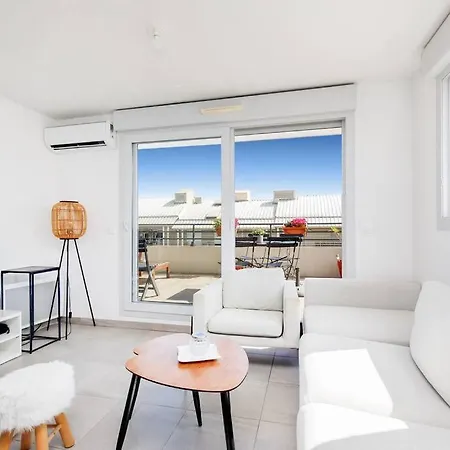 Cosy Les Pins-clim-terrasse-beach